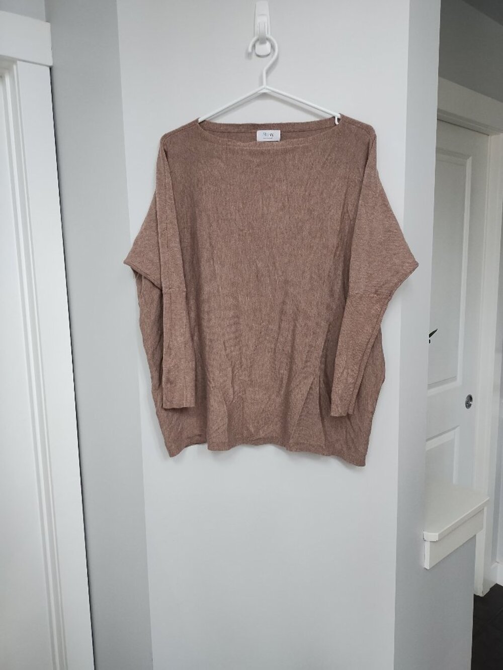 Bluivy asymmetrical long sleeved soft sweater